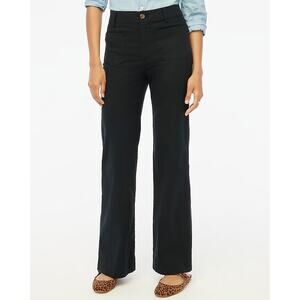 NWT J.Crew Factory Lizzie High-Rise Patch Pocket Wide-Leg Pant Black 25 Petite
